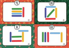 Aperçu - Apprentissages en autonomie - 16 cartes orientation spatiale bâtons de glace HIVER + Noël - Page 3