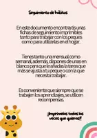 Vista previa - Hojas de trabajo - Seguimiento de hábitos - página 1