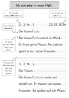 Vorschau - Arbeitsblätter - Hefteintrag - Deutsch - Seite 1
