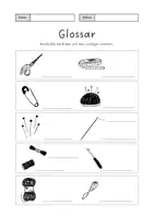 Vorschau - Arbeitsblätter - Glossar Textilgestaltung Begriffserklärung Fachbegriffe - Deckblatt