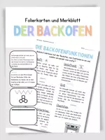 Vorschau - Merkblätter - Der Backofen - Merkblatt und Folierkarten Backofenfunktionen - Deckblatt
