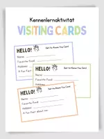 Vorschau - Spiele - Visiting Cards zum gegenseitigen Kennenlernen - Deckblatt