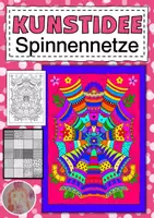 Vorschau - Mal- und Bastelvorlagen - Kunstidee zu Halloween: Spinnennetze im Popart - Stil - Deckblatt