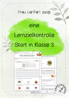 Vorschau - Arbeitsblätter - Lernzielkontrolle Deutsch - Start in Klasse 3 mit Lösungen - Deckblatt