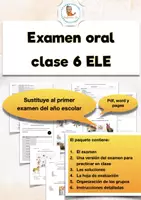 Vorschau - Arbeitsblätter - 💬🇪🇸 Mündliche Prüfung Spanisch Klasse 6 🇪🇸💬 - Deckblatt