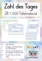 Vorschau - Fördermaterial/Inklusion - Zahl des Tages 1000: Tafelmaterial - Deckblatt