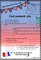 Vorschau - Arbeitsblätter - USA: Find someone who (Einstieg / Warm Up / Energizer) - Seite 1