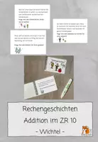 Vorschau - Aufgabenkarten - Rechengeschichten | Zahlenraum 10 | Addition | Wichtel - Deckblatt