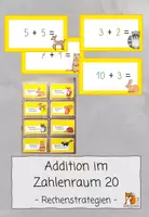 Vorschau - Stationenlernen - Rechenstrategien | Zahlenraum 20 | Addition - Deckblatt