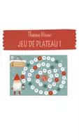Aperçu - Apprentissages en autonomie - Jeu de plateau 1 thème Hiver et Noël - Page de couverture