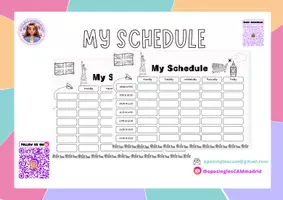Vista previa - Hojas de trabajo - Schedule @oposinglescammadrid - Portada
