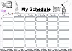 Vista previa - Hojas de trabajo - Schedule @oposinglescammadrid - página 2