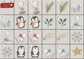 Aperçu - Jeux - Domino images sur le thème de l'HIVER et Noël - Page 1