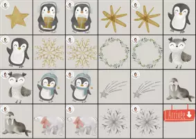 Aperçu - Jeux - Domino images sur le thème de l'HIVER et Noël - Page 3
