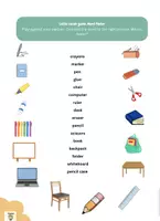 Vorschau - Spiele - Vocab game: School supplies _ word finder - Seite 1