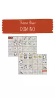 Aperçu - Jeux - Domino images sur le thème de l'HIVER et Noël - Page de couverture