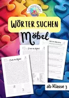 Vorschau - Arbeitsblätter - Wörter suchen - Möbel - Deckblatt