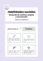 Vista previa - Tarjetas / Manipulativos - Habilidades sociales: Resolución de conflictos - Portada