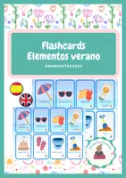 Vista previa - Tarjetas / Manipulativos - Flashcards edición verano (ES/EN) - Portada