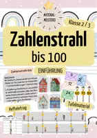 Vorschau - Arbeitsblätter - Orientierung im Zahlenraum bis 100 - Zahldarstellung und Zahlenstrahl - Deckblatt