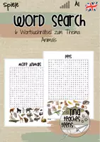 Vorschau - Arbeitsblätter - Word Search - Animals and Pets ESL/EFL/Englisch - Deckblatt