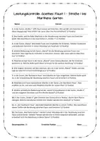 Vorschau - Test - Lernzielkontrolle | Goethes Faust I: Straße I bis Marthens Garten - Deckblatt