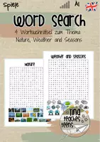 Vorschau - Spiele - Word Search - Nature, Weather & Seasons ESL/EFL/Englisch - Deckblatt