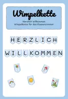 Vorschau - Poster - Wimpelkette - Herzlich Willkommen für das Klassenzimmer - Deckblatt