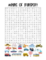 Vorschau - Spiele - Word Search - Means of Transport and In Town ESL/EFL/Englisch - Seite 2