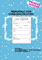 Vorschau - Arbeitsblätter - Arbeitsblatt: Merkmale von Kurzgeschichten - Deckblatt