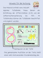 Vorschau - Präsentationen/Tafelbilder - Tafelbild Ziffer - Zahl des Tages - Seite 1