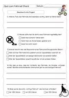 Vorschau - Arbeitsblätter - Materialpaket: Quizze zu den Checker-Formaten rund um den Verkehr - Deckblatt