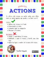 Vista previa - Refuerzo / NEE / Materiales de apoyo - DAILY English actions in the classroom - página 1