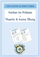 Vorschau - Arbeitsblätter - Verben im Präsens_Theorie und kurze Übung - Deckblatt