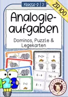 Vorschau - Unterrichtsreihen - Analogieaufgaben ZR 100 - Legematerial - Deckblatt