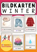 Vorschau - Bildkarten - Winter Bildkarten für DaF/DaZ: 37 visuelle Bilder zur Sprachförderung #glückskekse25 - Deckblatt