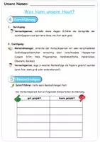 Vorschau - Arbeitsblätter - Versuch: Aufgaben der Haut - Seite 1