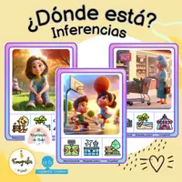 Vista previa - Tarjetas / Manipulativos - ¿Dónde está? Inferencias - Portada