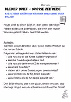 Vorschau - Arbeitsblätter - Ein Brief an die Zukunft - Deckblatt