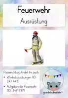 Vorschau - Arbeitsblätter - Ausrüstung der Feuerwehr - Deckblatt