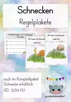 Vorschau - Unterrichtsreihen - Komplettpaket Schnecke 4 in 1: Forscherheft + Tafelmaterial + Lesekartei + Regelplakate - Seite 1