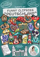 Vorschau - Mal- und Bastelvorlagen - Funny Clipsies Cliparts "Deutschland" - Deckblatt