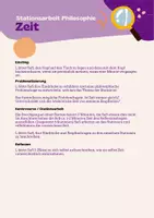Vorschau - Arbeitsblätter - Stationsarbeit Zeit Philosophie Klasse 6 - Seite 1
