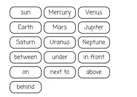 Vorschau - Spiele - Prepositions/Planets - Klettmaterial - Seite 3