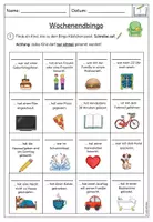 Vorschau - Arbeitsblätter - Wochenend- und Ferienbingo (Klasse 1-4) #schulstartbyextraklasse - Seite 2