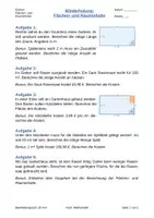Vorschau - Arbeitsblätter - Arbeitsblatt: Wiederholung von Flächen- und Rauminhalten - Deckblatt
