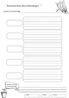 Vorschau - Arbeitsblätter - Kennzeichen des Lebendigen - Deckblatt