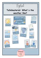 Vorschau - Poster - Tafelmaterial: Wetter/Weather - What´s the weather like? - Deckblatt