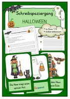 Vorschau - Arbeitsblätter - Schreibspaziergang Halloween für Klasse 1/2 - Deckblatt