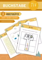 Vorschau - Arbeitsblätter - Buchstabe T Arbeitsblatt | Grundschrift - Deckblatt